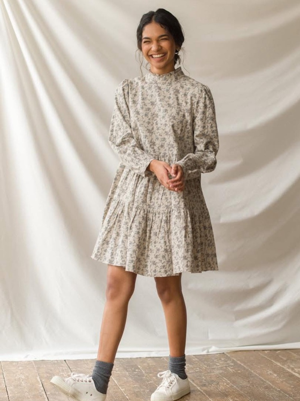 OLIVE Brushed Cotton Blossom Dress Large